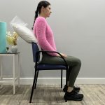 correct sitting posture with pillow